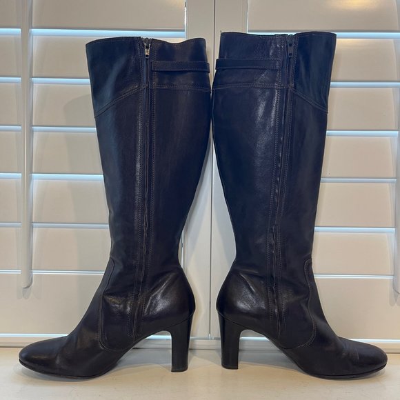 J. CREW tall brown leather boots size 8 - Picture 3 of 7